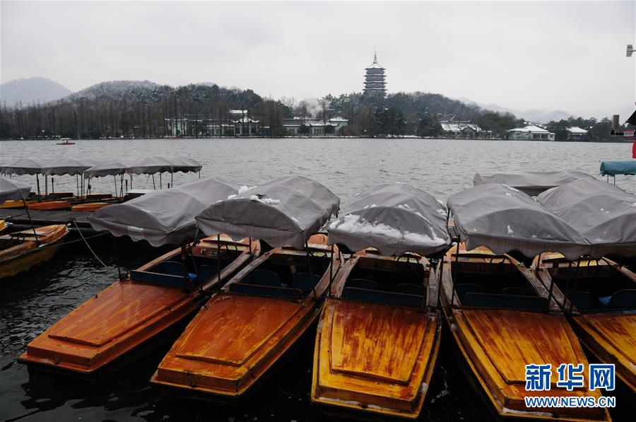 （环境）（3）杭州西湖：残雪依稀寒意浓