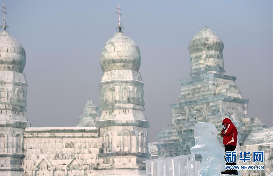（文化）（7）冰雕高手献技哈尔滨国际组合冰冰雕比赛
