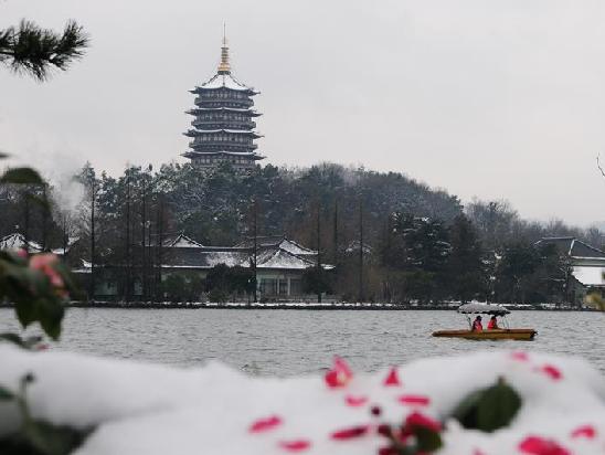 （环境）（2）杭州西湖：残雪依稀寒意浓