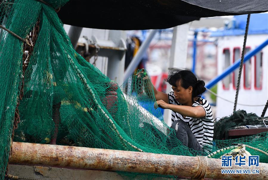 （环境）（6）海南三亚：渔船回港避“山竹”