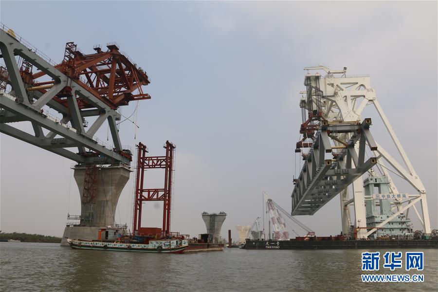 （国际）（3）孟加拉国帕德玛大桥项目第七跨钢梁架设完成