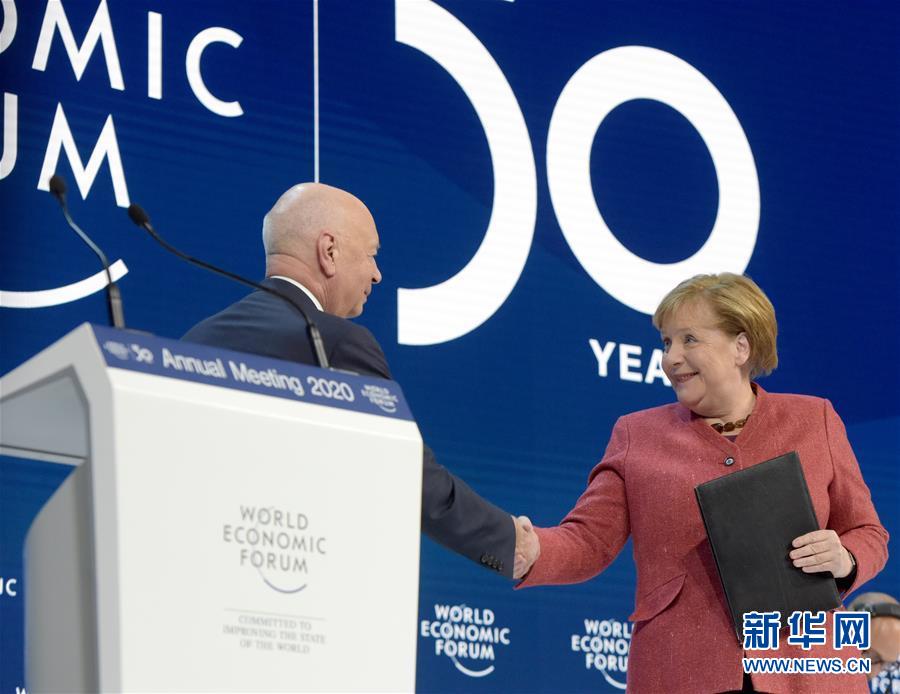 （国际）（2）德国总理默克尔出席世界经济论坛2020年年会