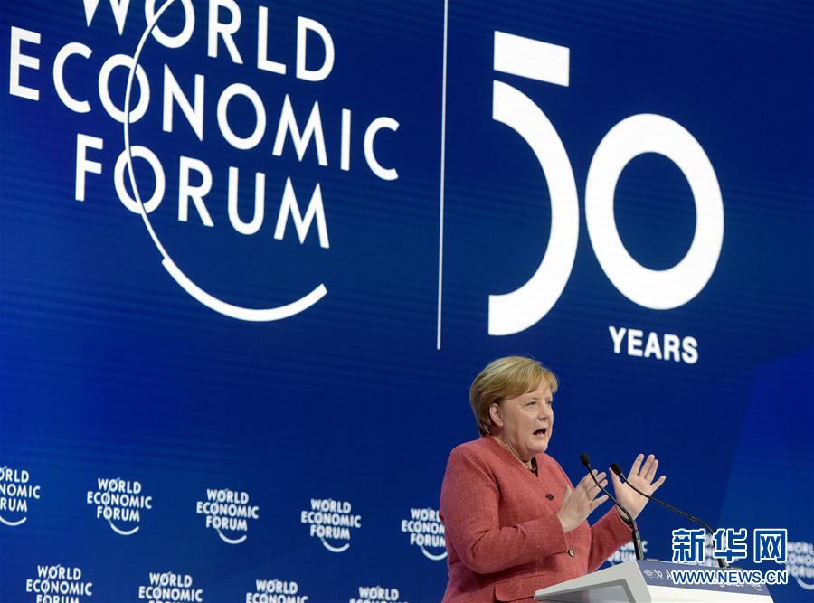 （XHDW）（2）德国总理默克尔出席世界经济论坛2020年年会