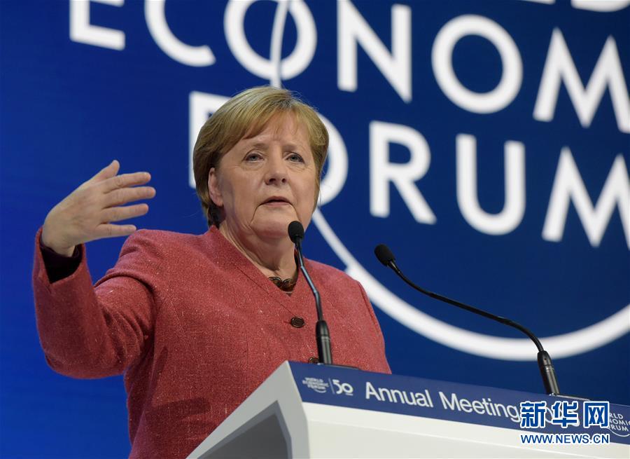 （国际）（1）德国总理默克尔出席世界经济论坛2020年年会