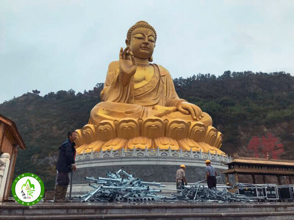 灌云大伊山亚洲第一高锻铜坐佛十一黄金周首