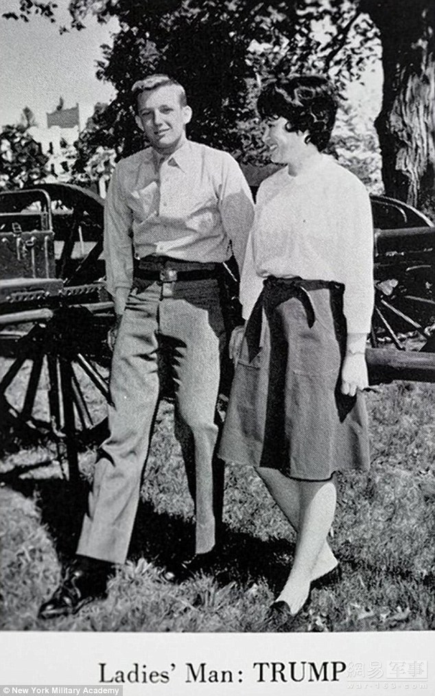 特朗普年轻时也曾是帅气军人 曾入纽约军校名