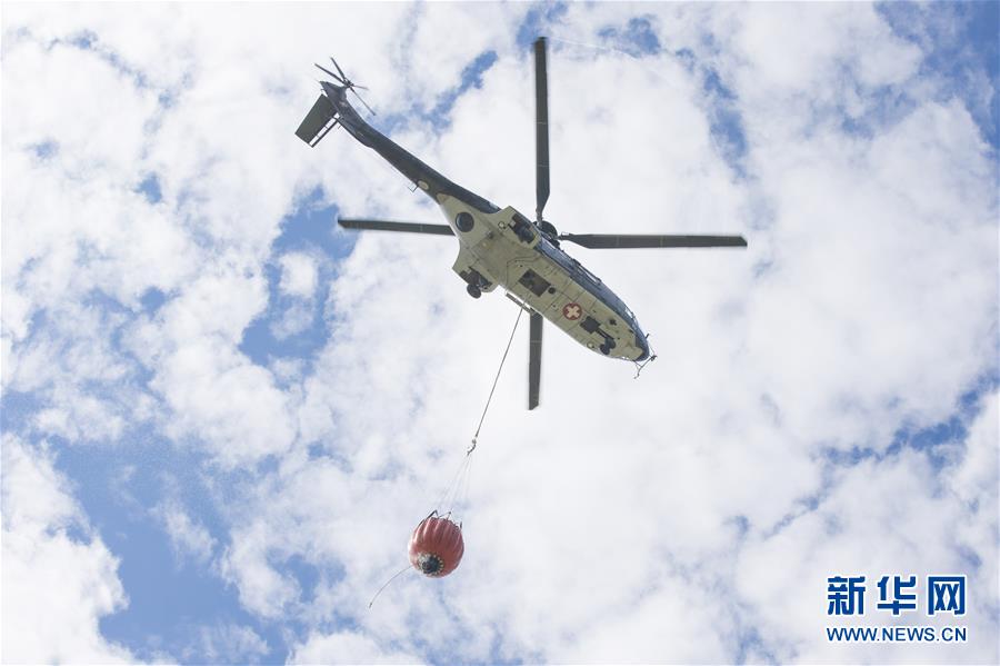 （国际）（2）瑞士空军出动直升机为高山牧场送水