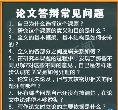 攻略 | 毕业论文答辩完整流程 常规问题!送给一