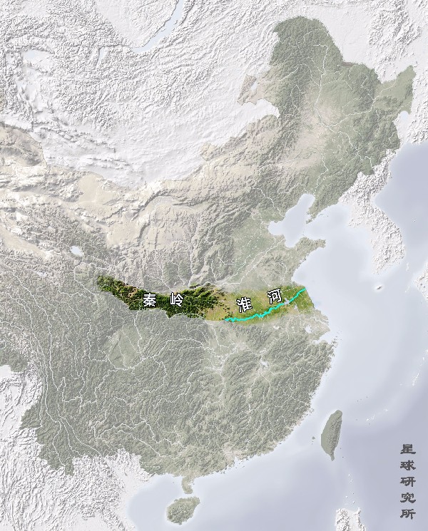 并不存在显著的天然地理分界 但中国是个例外 一条横亘东西的秦岭山脉