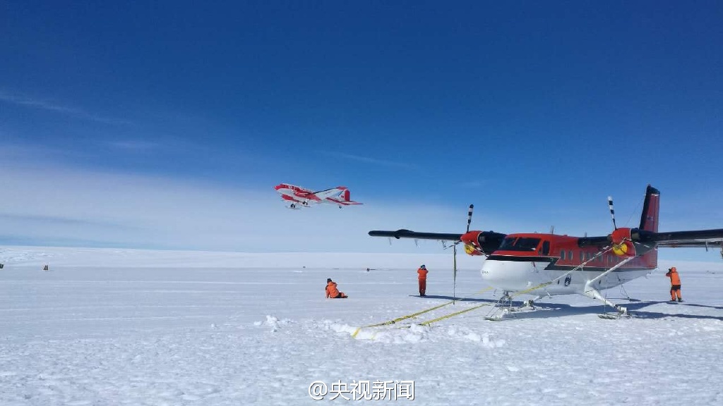 中国飞机首降南极冰盖之巅【4】