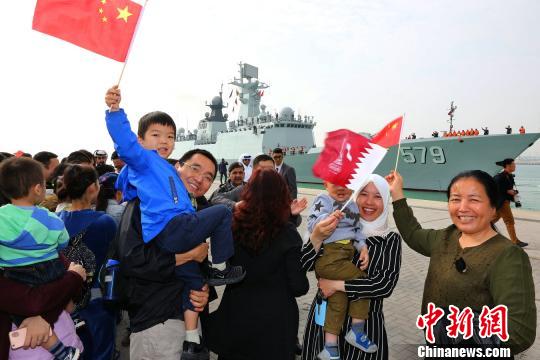 中国海军第二十四批护航编队访问卡塔尔（图）