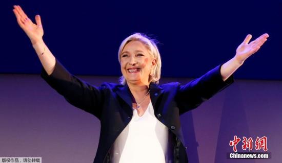 法国极右翼“国民阵线”主席玛丽娜·勒庞。