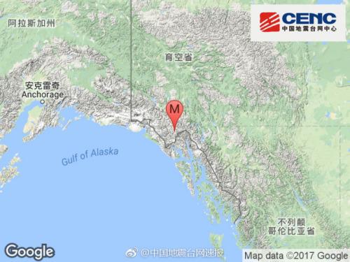 加拿大发生6.2级地震震源深度20千米