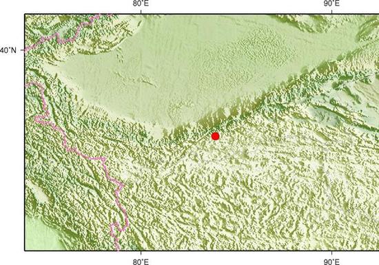6月26日15时35分新疆和田地区民丰县发生3.3级地震