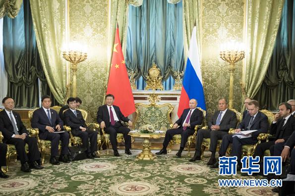 7月4日，国家主席习近平在莫斯科克里姆林宫同俄罗斯总统普京举行会谈。 新华社记者 李学仁 摄