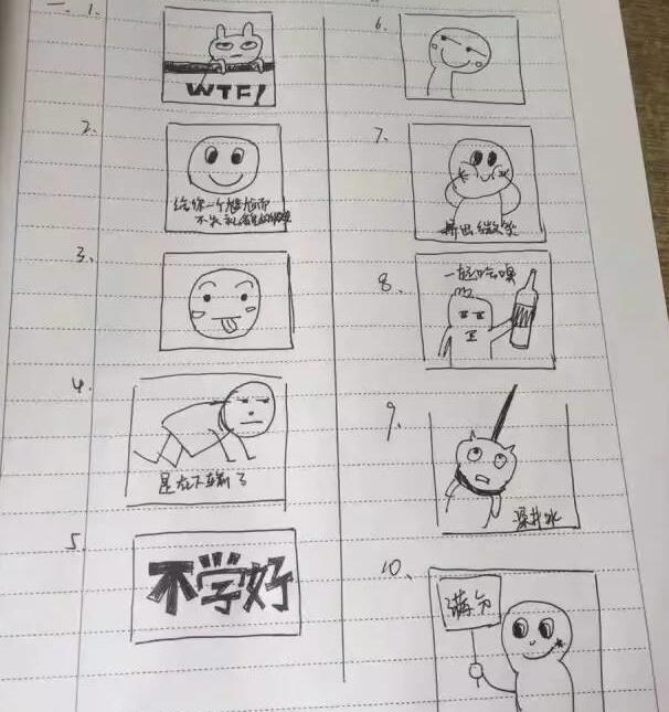 “用表情包画出考试时的心情”江苏一高校期末考题火了-中青在线