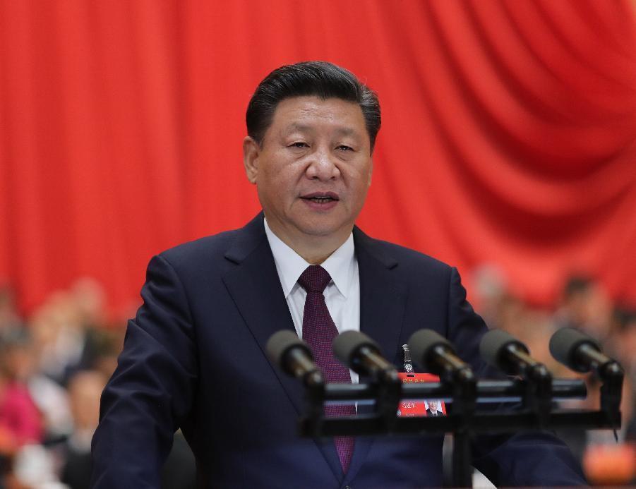 10月18日，习近平在中国共产党第十九次全国代表大会上作报告。（图片来源：新华网）