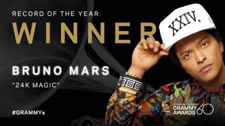 Bruno Mars获得年度专辑