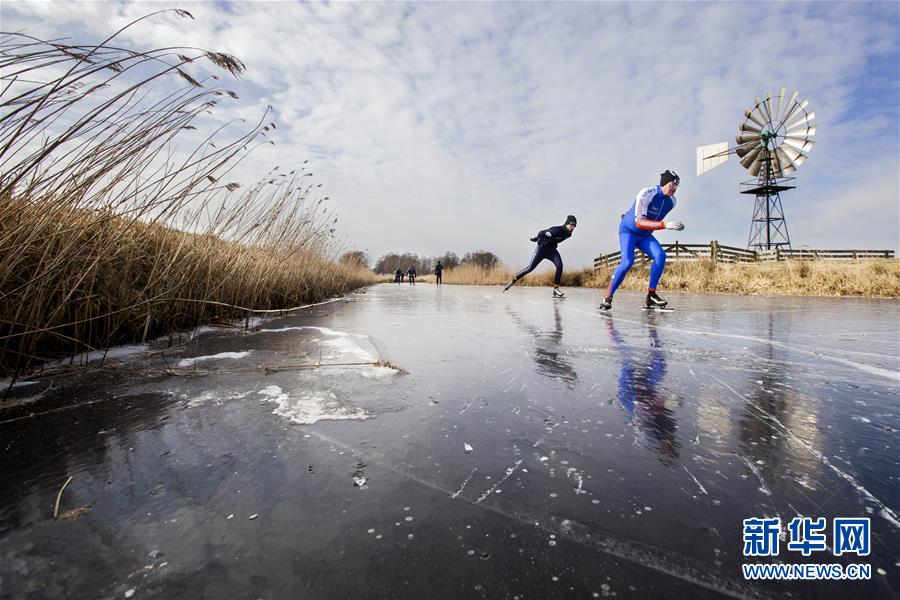 寒流让荷兰滑冰爱好者重返天然冰场【3】
