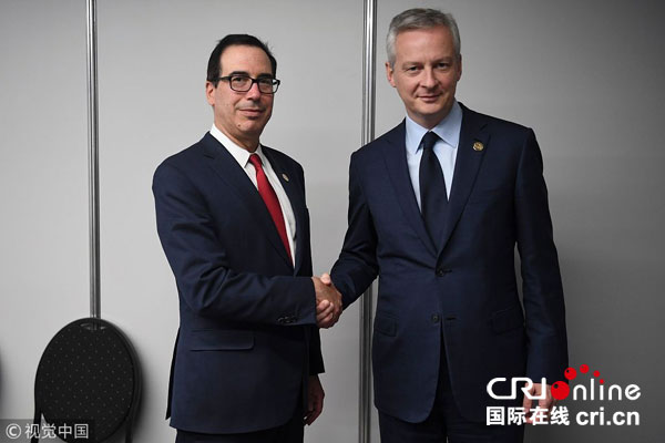 图片默认标题_fororder_法国财长勒梅尔（右）与美国