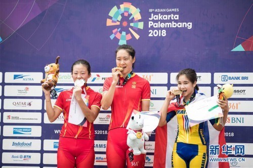 （亚运会）（2）山地自行车——女子越野：中国选手包揽冠、亚军