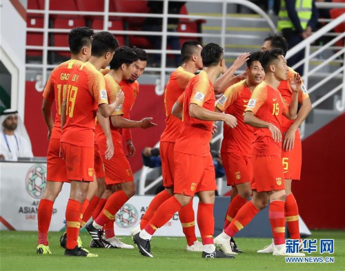 （亚洲杯）（10）足球——小组赛：中国队胜菲律宾队
