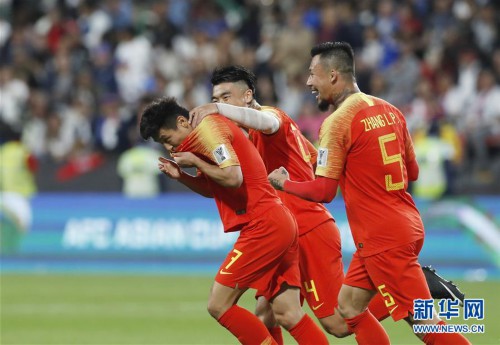 （亚洲杯）（38）足球——小组赛：中国队胜菲律宾队