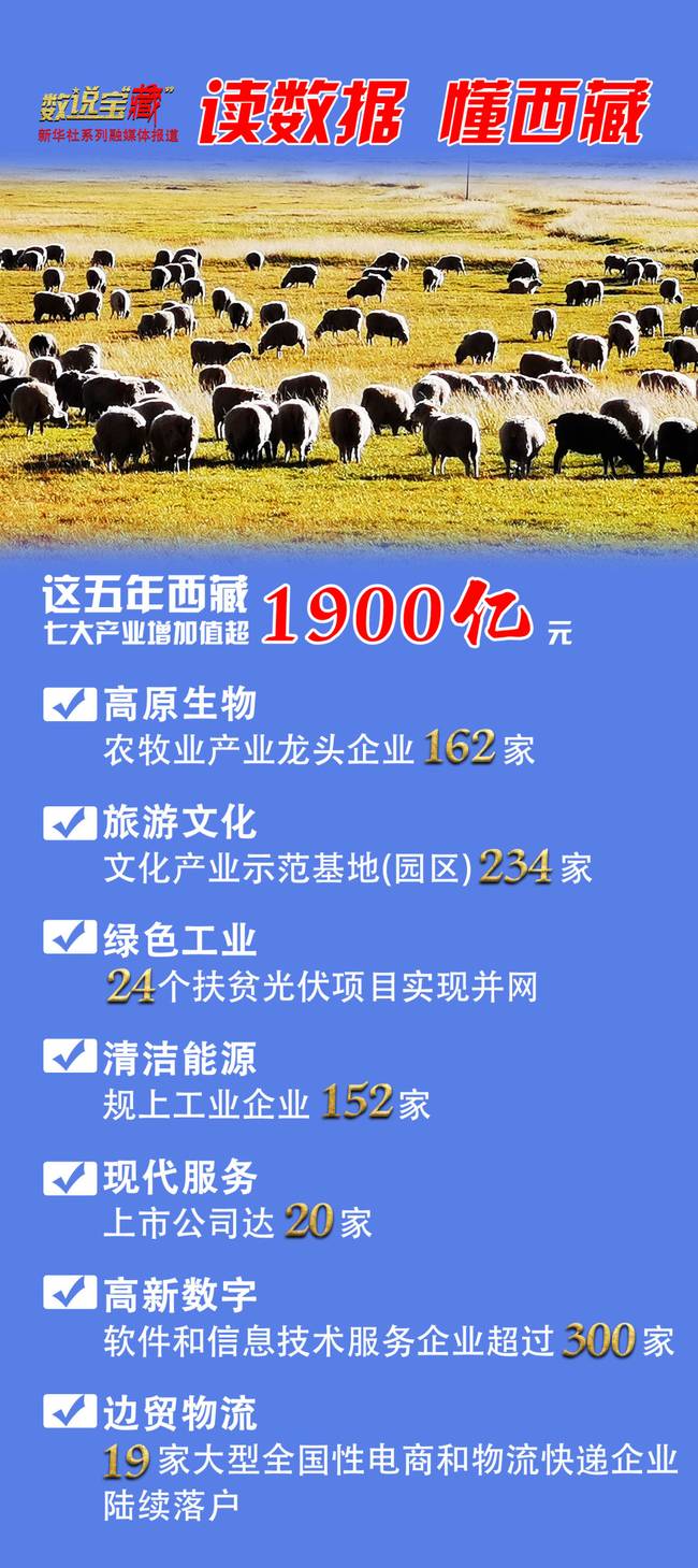 数说宝“藏”|这五年，西藏七大产业实现增加值超1900亿元