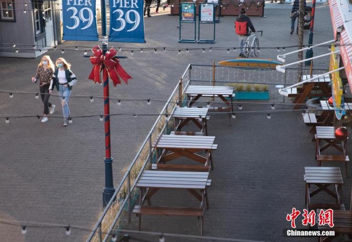 当地时间2020年12月7日，美国加州旧金山渔人码头一家餐厅停止提供户外就餐服务。<a target='_blank' href='http://www.chinanews.com/'><p align=