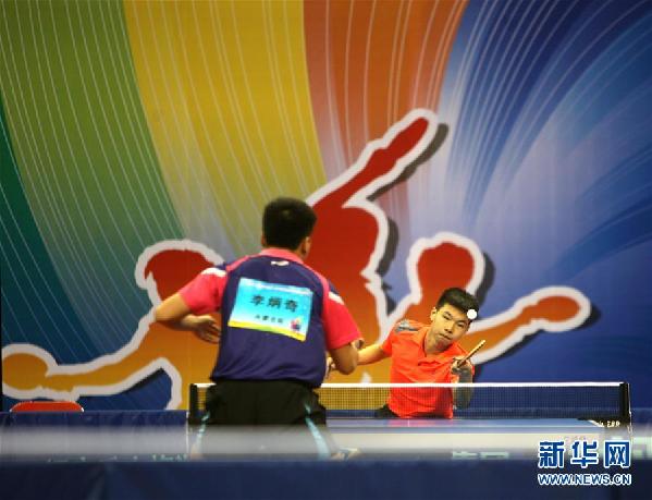 （体育）（1）乒乓球——第十三届全运会资格赛：陈宇涛胜李炳奇