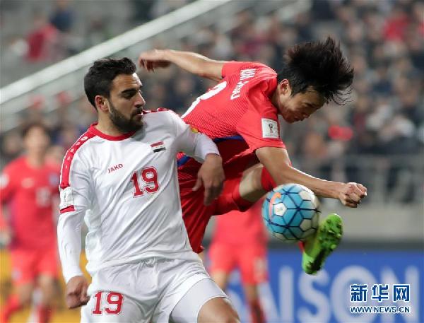 （体育）（4）足球——世预赛：韩国胜叙利亚