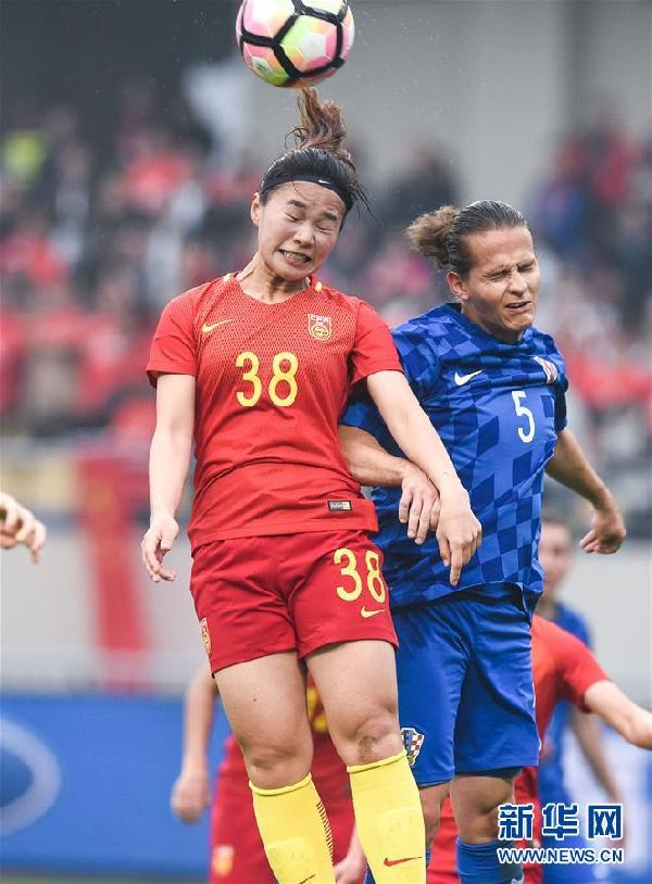 （体育）（8）足球——中国之队国际赛：中国女足胜克罗地亚