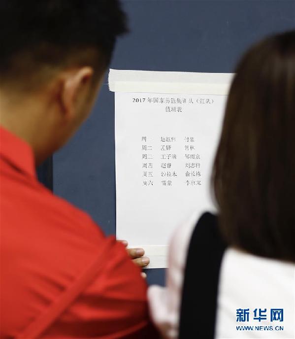 （体育）（4）篮球——中国男篮红队举行公开训课