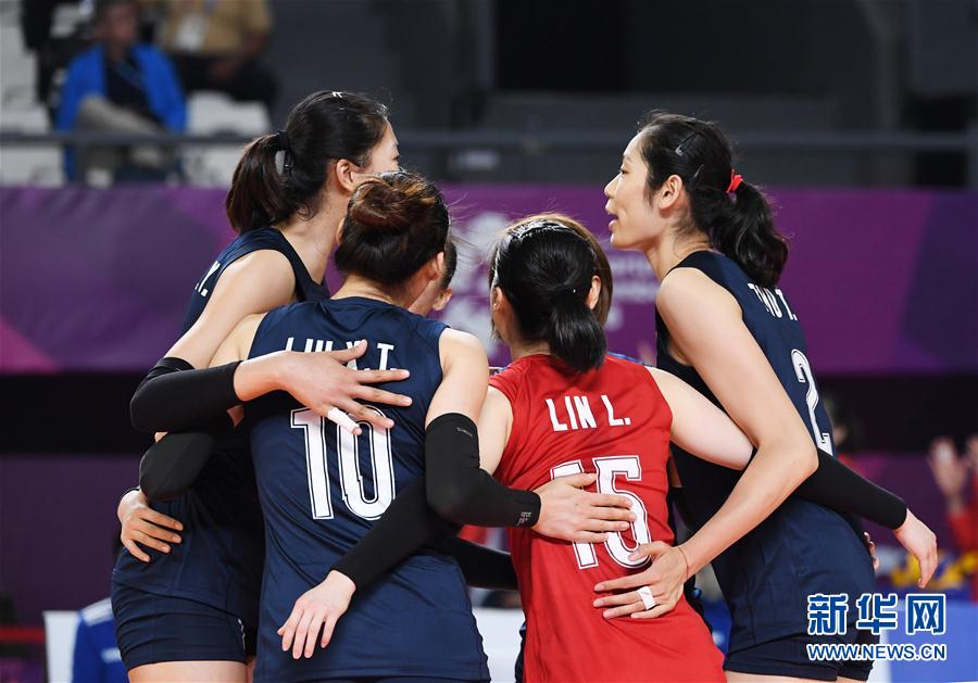 （亚运会）（1）排球——女子小组赛：中国对阵中国台北