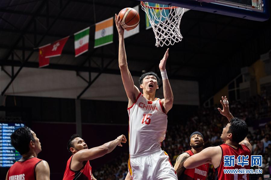 （亚运会）（5）篮球——男子四分一决赛：中国胜印度尼西亚