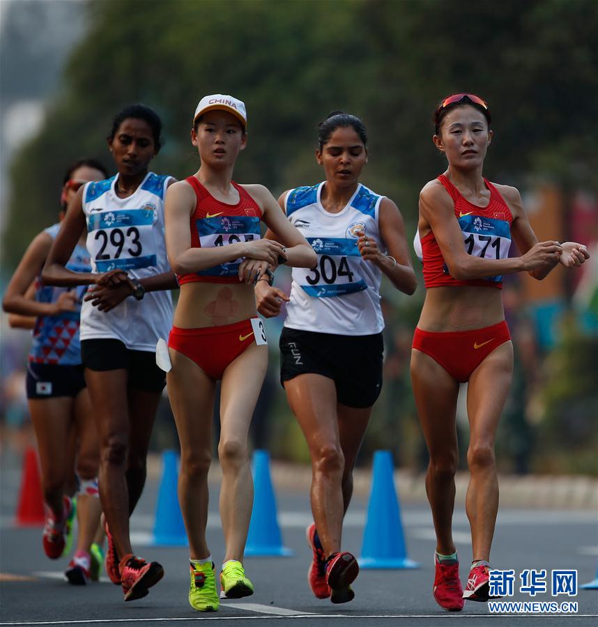 （亚运会）（3）田径——中国选手女子20公里竞走摘金夺银