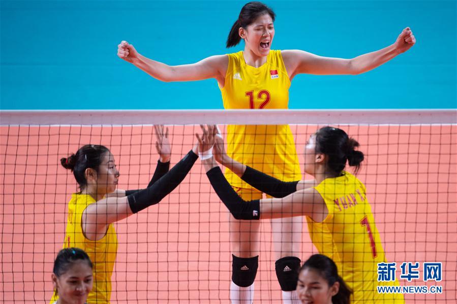 （亚运会）（2）排球——女子四分之一决赛：中国胜菲律宾