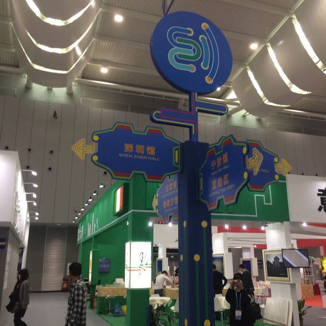 各个展馆的指示牌