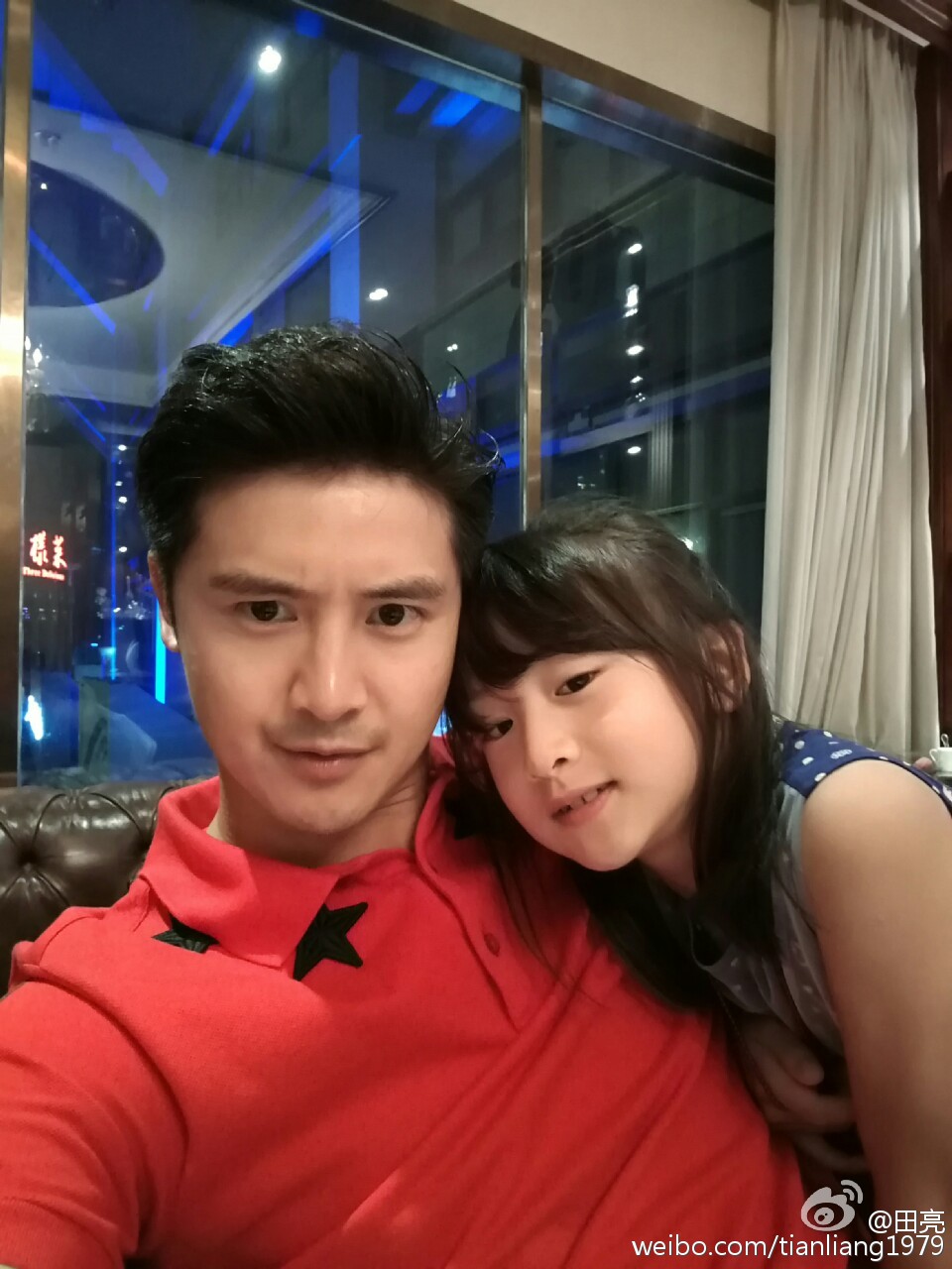 田亮和女儿森蝶