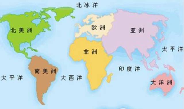 世界地图七大洲简图图片