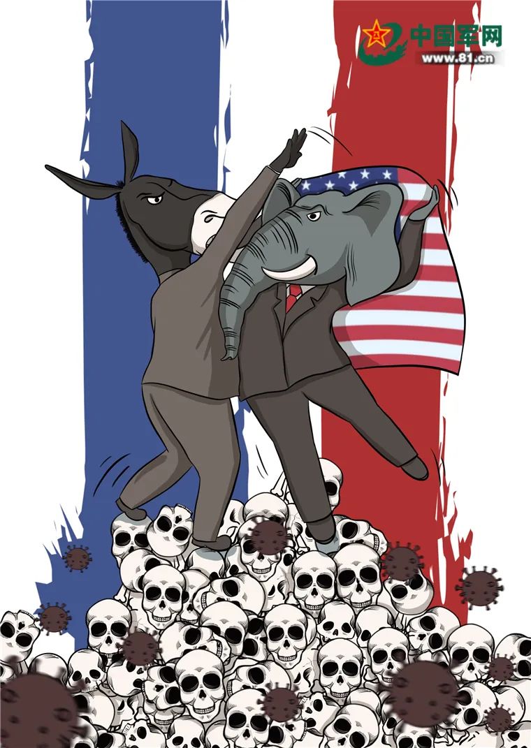 疫情与选情   ——美国疫情的背后⑤   漫画:韩佳明   这小半年来的
