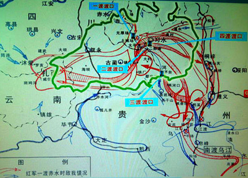 红军渡金沙江路线图图片