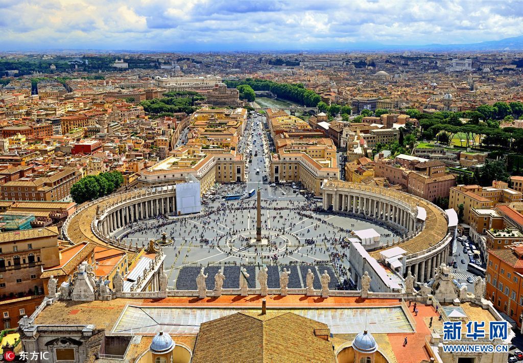 圣彼得广场 saint peters square建筑大师贝尔尼尼的杰作,世界上最大