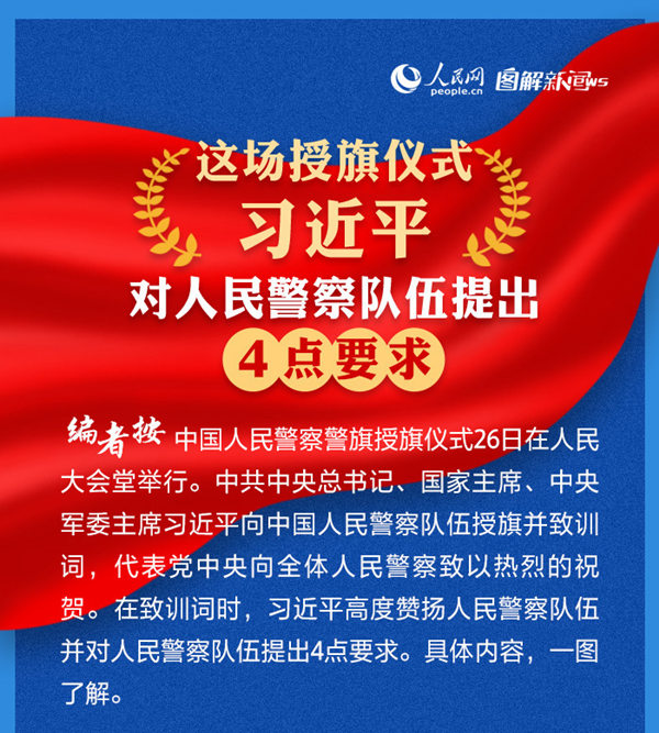 这场授旗仪式 习近平对人民警察队伍提出4点要求