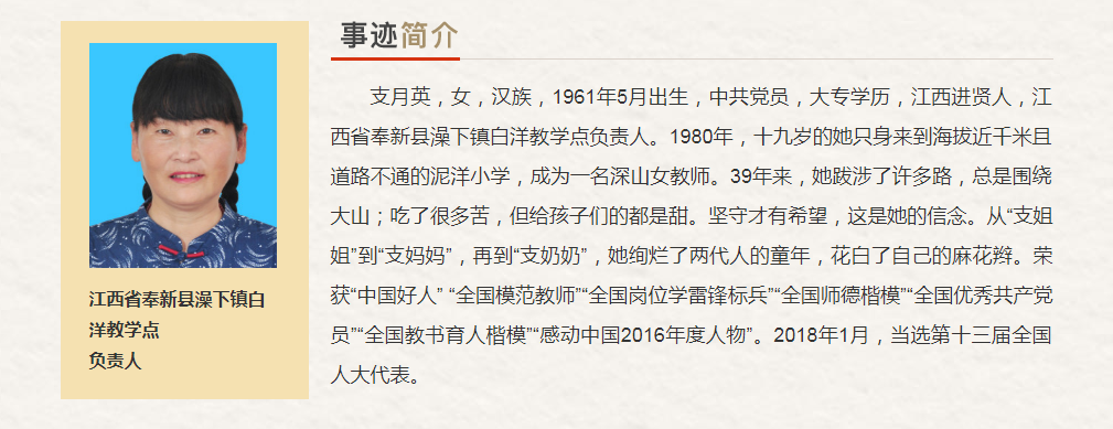 江西省最美奋斗者推荐人选